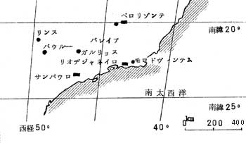 ▲ブラジル南部地図