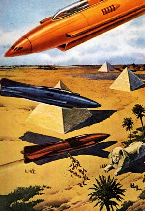 ▲古代エジプトの宇宙船。