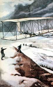 ��1903�N12��17���A�m�[�X�J�����C�i�B�L�e�B�z�[�N�ŁA���C�g�Z�킪�j��ŏ��̔�s���Ȃ��Ƃ����B